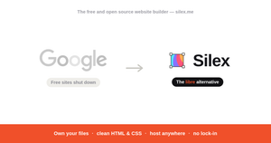 Google Business websites (shut down) and Silex, the free and open source website builder — the libre alternative